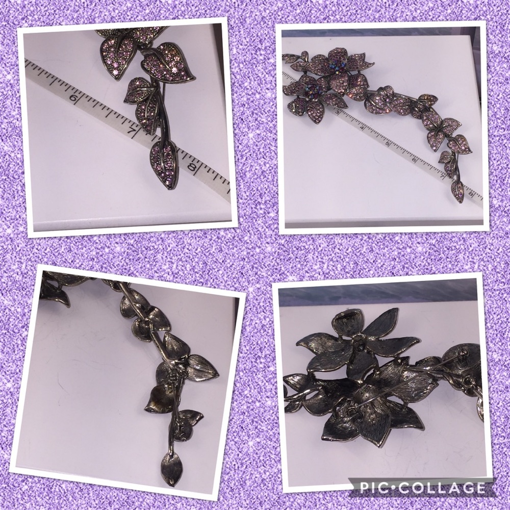 Large Statement Crystal Rhinestone Brooch - image 7